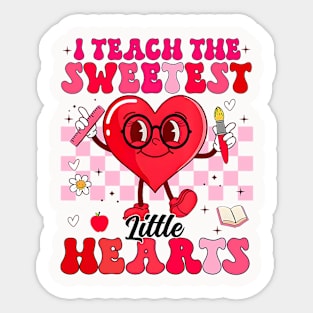 I Teach The Sweetest Little Hearts Valentines Day Teachers Sticker